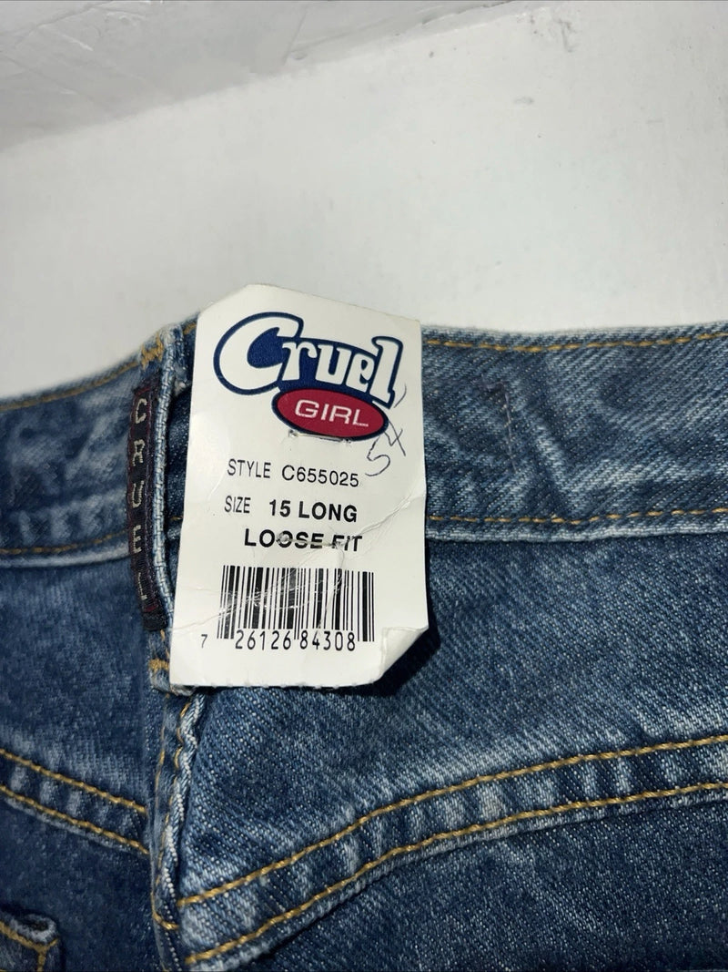 New Women’s Cruel Girl Loose Fit Denim Jeans. 15 Long K-1