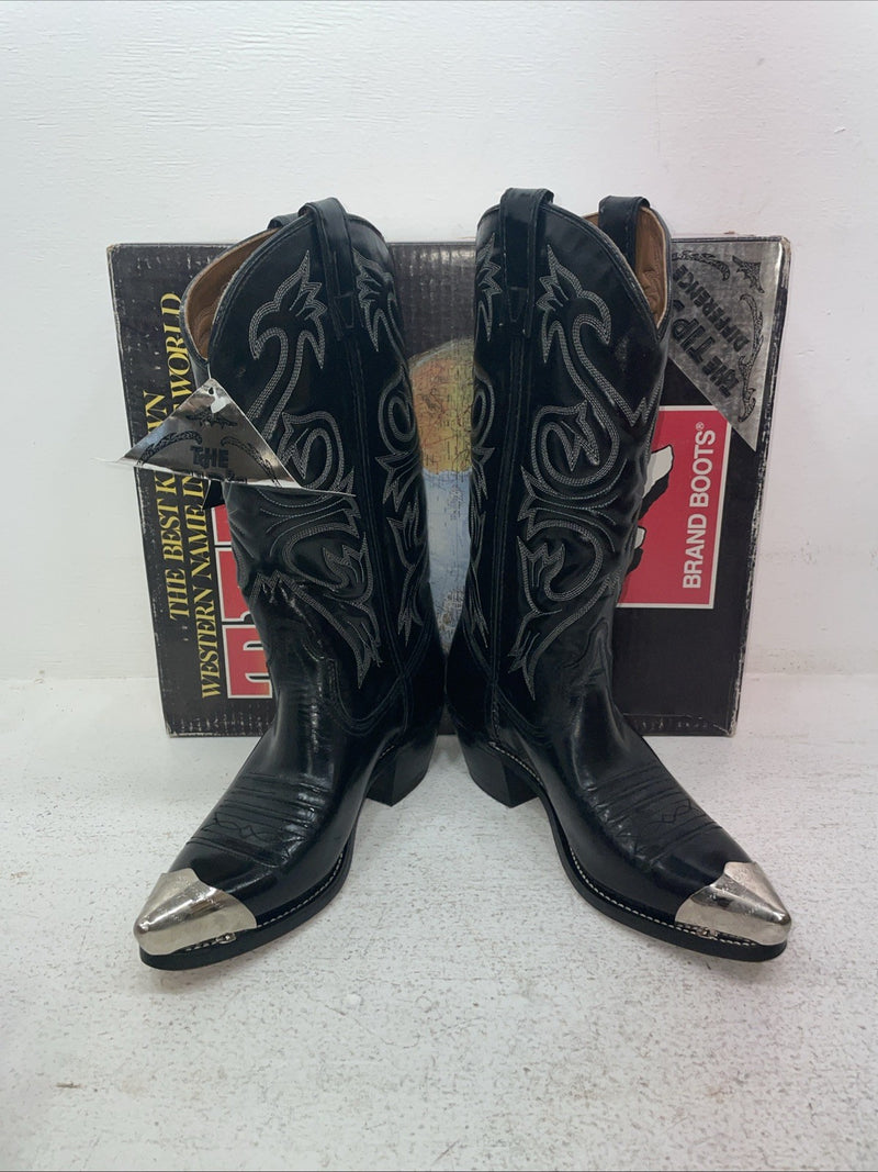 New Men’s Black Texas Brand Cowboy Boots. 6210 7.5 7 1/2 D. 1-81