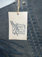 New Gray Angel Ranch Purse With Fringe #DHB1036B EE-5