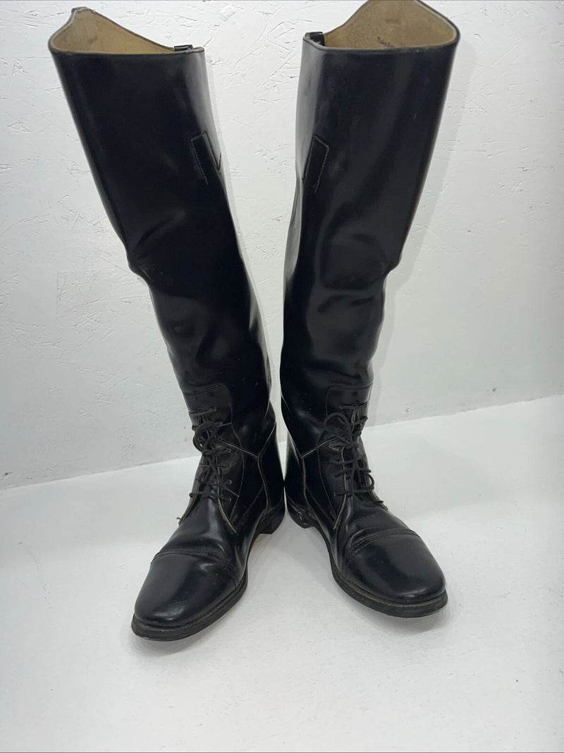 Used Women’s Black Imperial English Riding Boots. 7946 6. 12-3