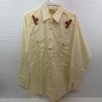 New Men’s ELY wildlife collection Yellow long sleeve pearl Medium B-75