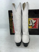 New Women’s White Texas Brand Cowboy Boots. L 198917 7 M. 18-54