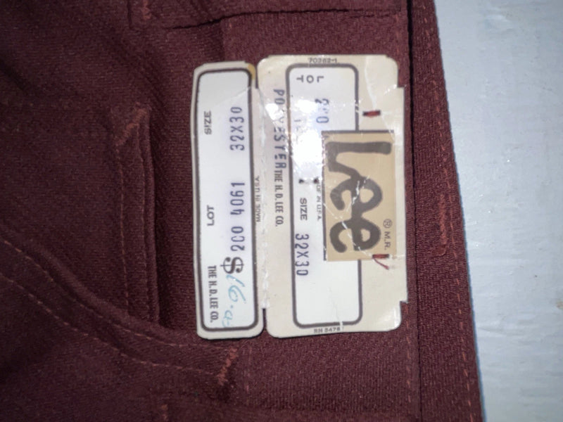 New Vintage Red Lee Polyester Pants #2004061 NN-158