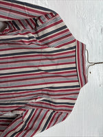 New Kids ELY Classic Red Stripe Long Sleeve Pearl Snap Small DD-19