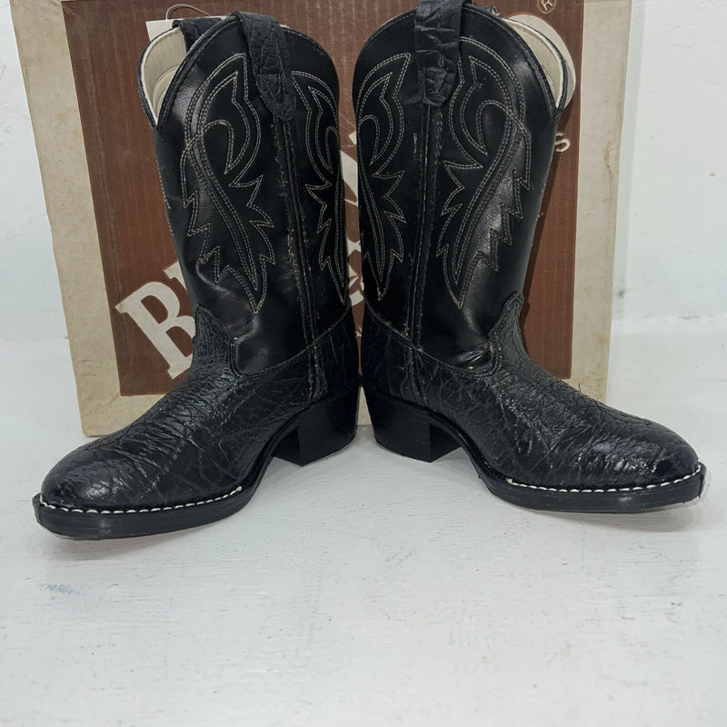 New Children’s Black Bronco Cowboy Boots. C1942 11 D. 24-97