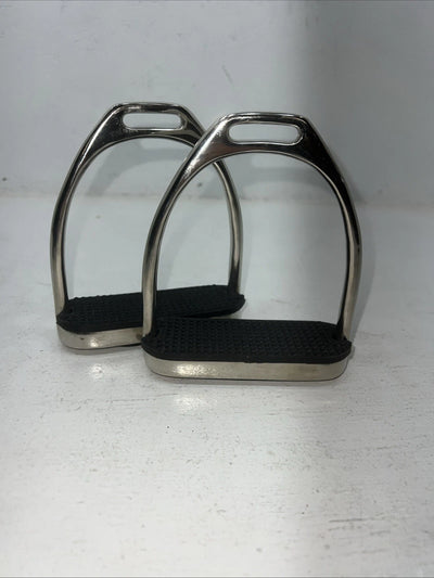 New Tough 1 Chrome Plated Iron 4 1/2” English Stirrups #24-3016 C-501