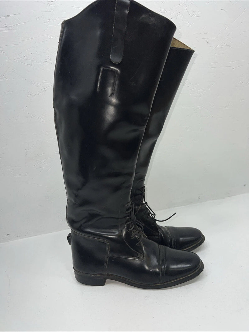 Used Women’s Black Imperial English Riding Boots. 7946 6. 12-3