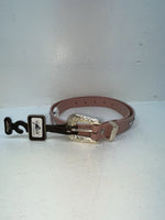 New Pink Genuine Leather Nocona Silver Bling 32” Belt #N1344999 Z-50