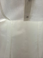New Women’s Denum Jeans White Short Sleeve Button Up Medium YY-122