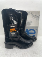 New Men’s Black Acme Cowboy Boots. 9080 8.5 8 1/2 E W. 3-132