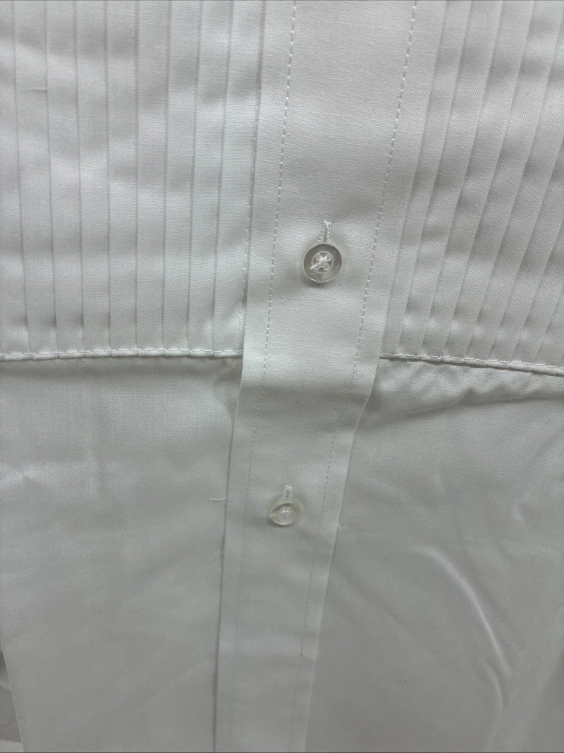 New Classix White Long Sleeve Button Up English Shirt 20-20.5 4XL X-101