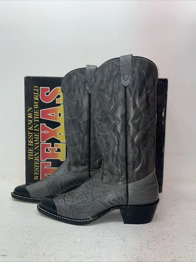 New Men’s Gray Texas Brand Cowboy Boots. 1082 8 E E. 3-140
