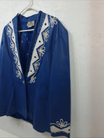 New Women’s 1849 Authentic Ranchwear Blue Western Show Jacket L UU-65