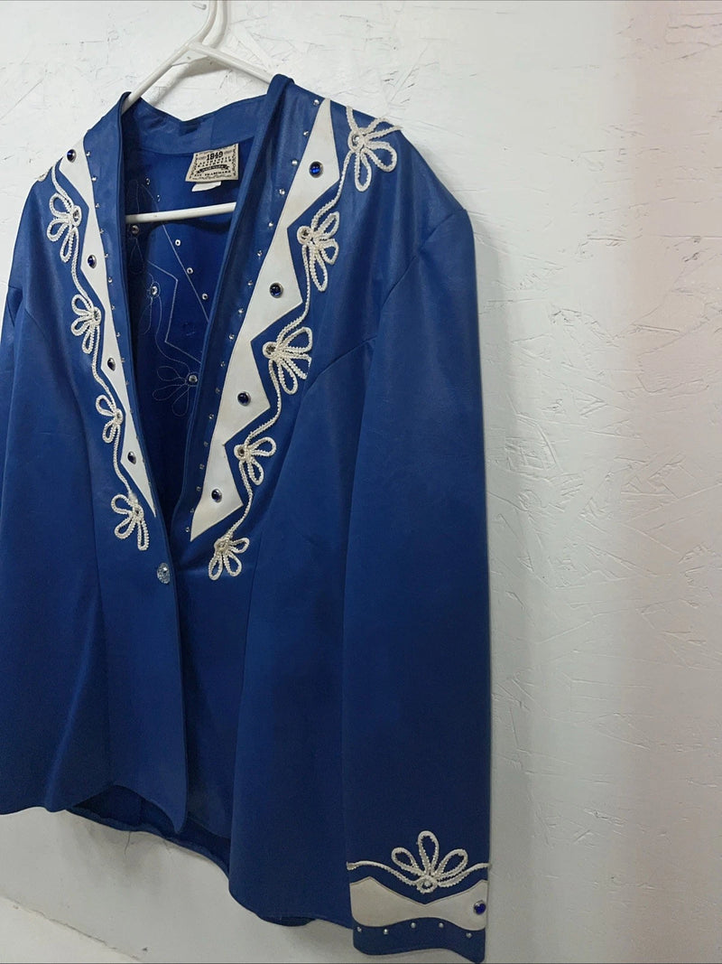 New Women’s 1849 Authentic Ranchwear Blue Western Show Jacket L UU-65