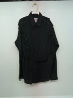 New Women’s Black Ely Country Charmer Long Sleeve Button Up Shirt M #14119 3B-35