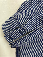 New Kids Denver Blue Stripe Long Sleeve Button Up Size 8 DD-135
