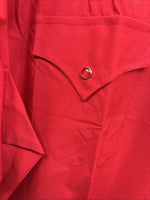 New Men’s ELY Cattleman Red Long Sleeve Pearl Snap 18.5 X 35 2XL AA-62 