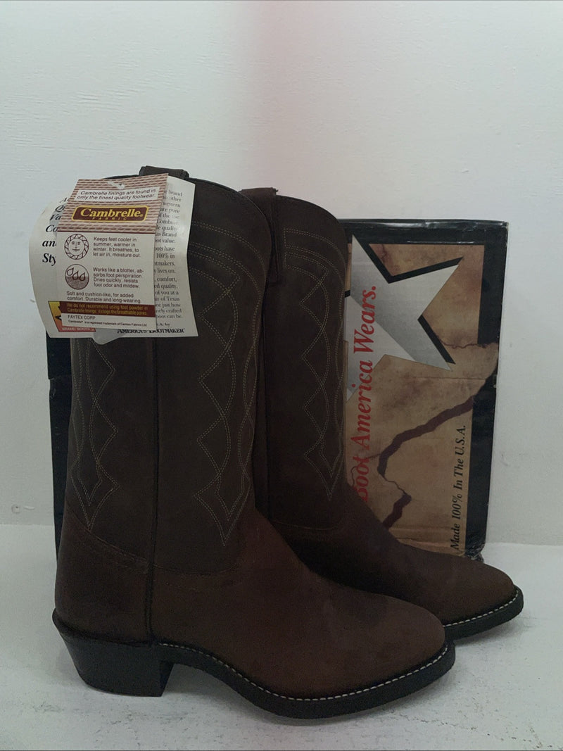 New Men’s Brown Texas Brand Cowboy Boots. 8941 10 D. 6-47