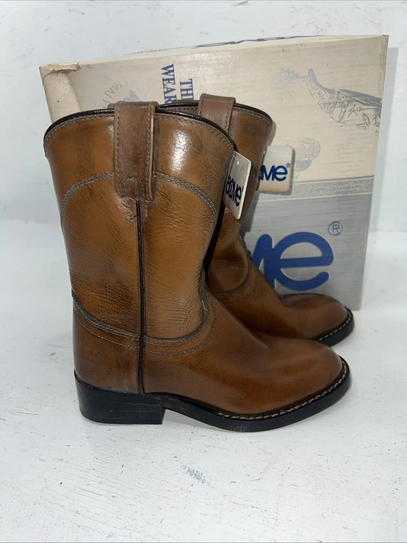 New Children’s Brown Acme Cowboy Boots. 03124 10 D. 24-30