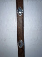 New Brown Genuine Leather Nocona Silver Pendent 28” Belt #3216244 JJ-25