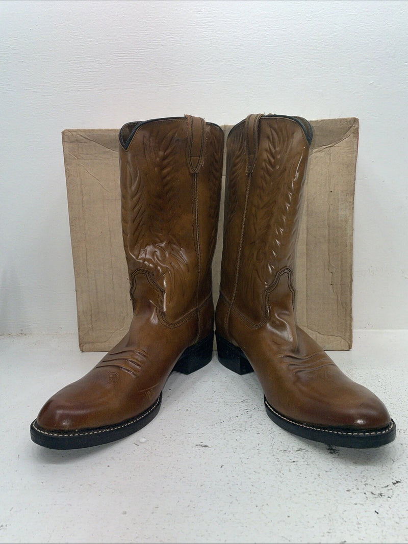 New Men’s Brown Texas Brand Cowboy Boots. 110651 13 D. 10-37