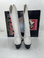 New Women’s White Texas Brand Cowboy Boots. L 198917 7 M. 18-45