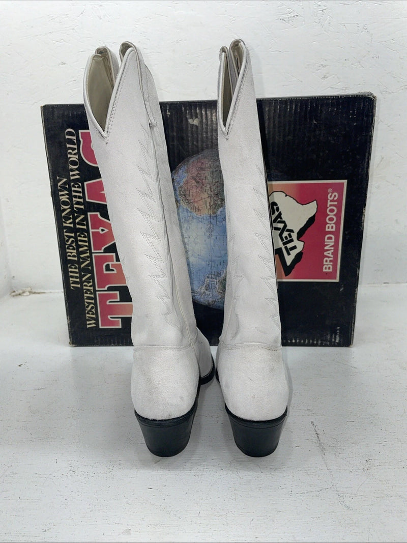 New Women’s White Texas Brand Cowboy Boots. L 198917 7 M. 18-45