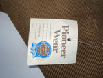 New Men’s Brown Pioneer Wear Long Sleeve Button Up Coat L 3B-120