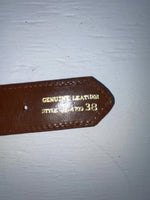 New Brown Genuine Leather Braided 38” Belt #20/4709 JJ-60