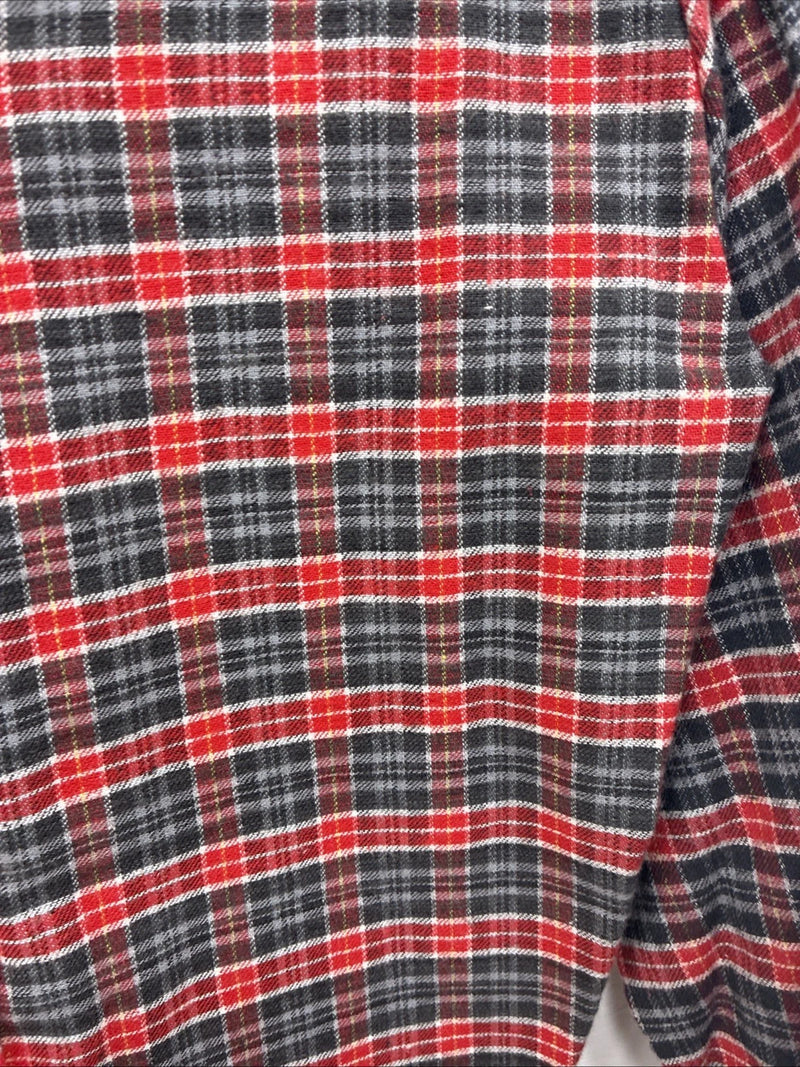 New Kids Panhandle Slim Red Plaid Long Sleeve Pearl Snap Size 10 CC-96