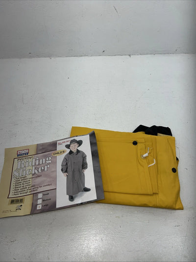 New Tough 1 Children’s Yellow Riding Slicker Full Length Large #69-901 P-508