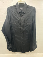 New Men’s Western Express Black Western Long Sleeve Pearl Snap XL T-42