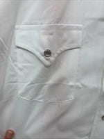 New Boys ELY Cattleman White Long Sleeve Pearl Snap size 16 CC-76
