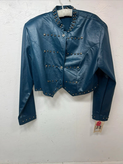 New Women’s Turquoise 1849 Authentic Ranchwear Show Jacket Large #2734 UU-18