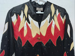 New Women’s 1849 Authentic Ranchwear Black Red Flame Western Show Shirt M WW-20
