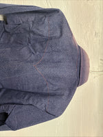 New Men’s Karman Blue Jena Long Sleeve Pearl Snap 15 Medium AA-75