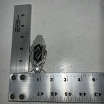 New Womens Congress Leather Silver Sterling Hair Clip. 93305 A-124