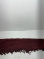 New Burgundy Congress Leather Show Chaps With Fringe Adjustable Waist 42” L N-41