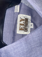 New Men’s ELY Cattleman Blue Long Sleeve Pearl Snap Medium B-123