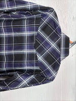 New Kids ELY Cattleman Purple Plaid Long Sleeve Pearl Snap Medium DD-28