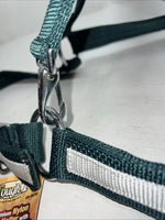 New Tough 1 Green White Nylon Deluxe Draft Halter #50-9575 W-36