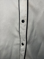 New Men’s Tan White House Pearl Snap Long Sleeve Shirt. Medium I-25