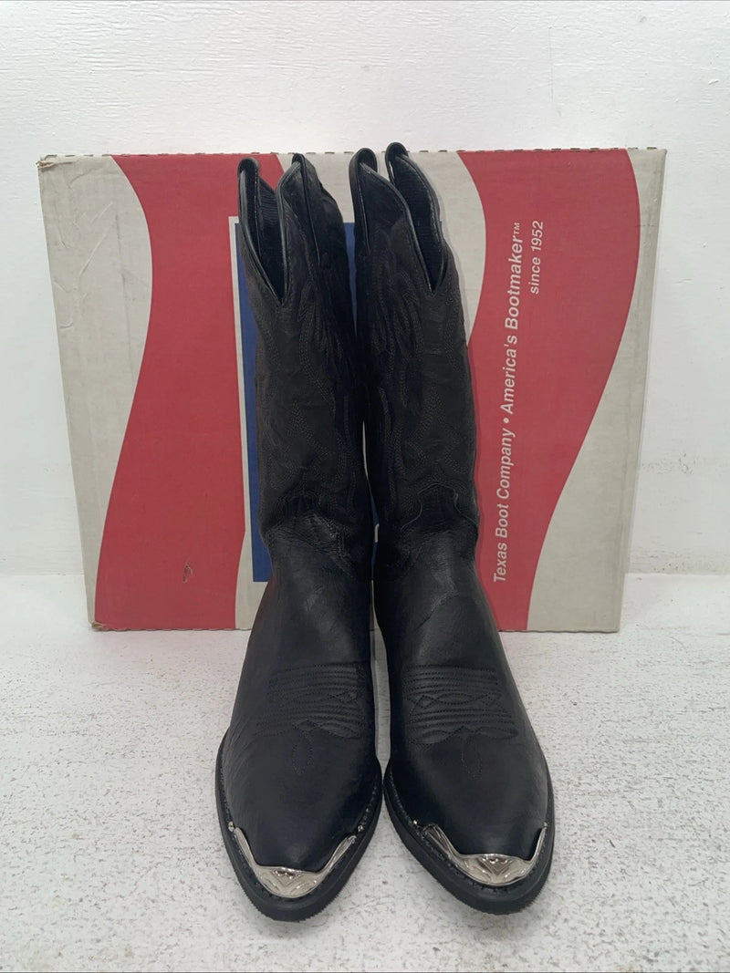 New Men’s Black Texas Brand Cowboy Boots. 7640 8.5 8 1/2 D. 1-106