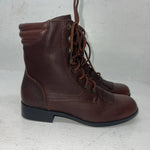 New Women’s Brown Lace Up Acme Cowboy Boots. 852 6 M. 19-93