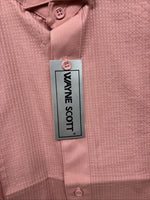 New Wayne Scott Pink Long Sleeve Button Up English Shirt Large MM-45