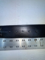 New Black Genuine Leather M & F Weaved And Pendent 24” Belt #3241001 NN-69