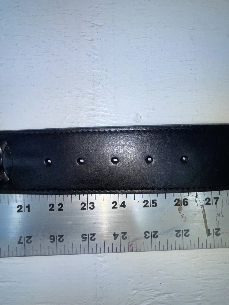 New Black Genuine Leather M & F Weaved And Pendent 24” Belt #3241001 NN-69