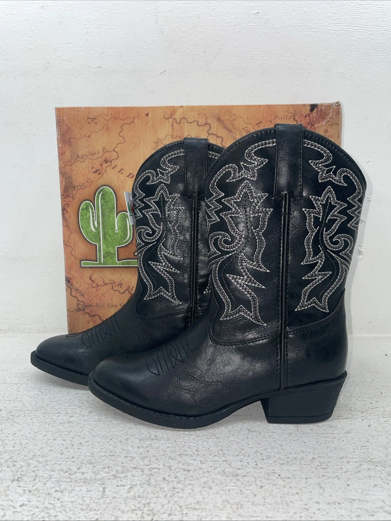 New Children’s Black Laredo Cowboy Boots. L C 2430 13.5 13 1/2 D. 22-18