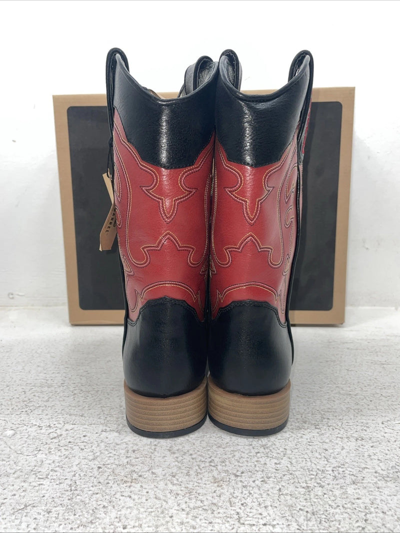 New Youth Red DBL Barrel Cowboy Boots. 4472001 4. 22-97