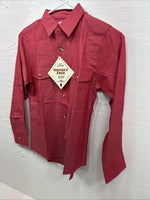 New Kids ELY Classic Pink Long Sleeve Button Up Size Medium DD-22